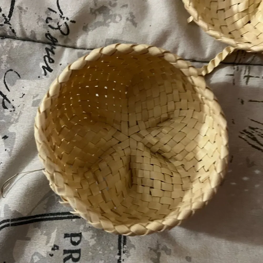 Small Tan Handmade Woven Box